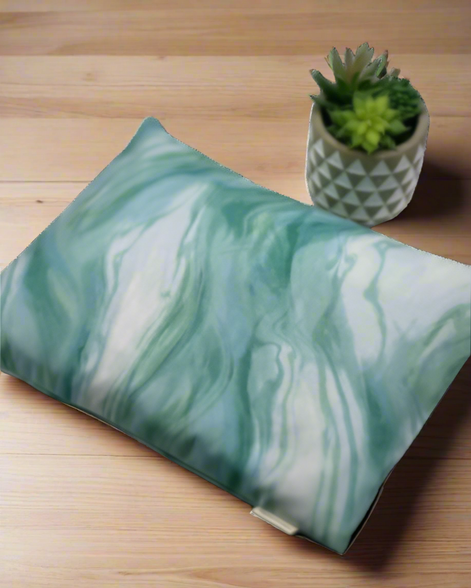 Green marble fabric corn heating pad