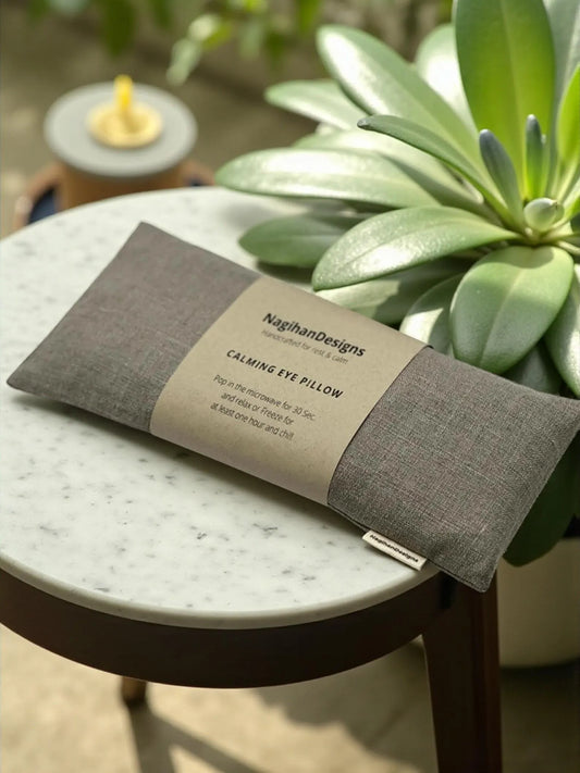 Eye Pillow – Grey Linen | Choose Your Filling