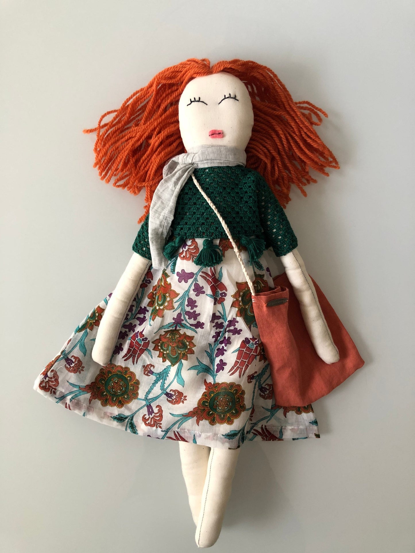 Red hair 22 inches Original Design Rag Doll