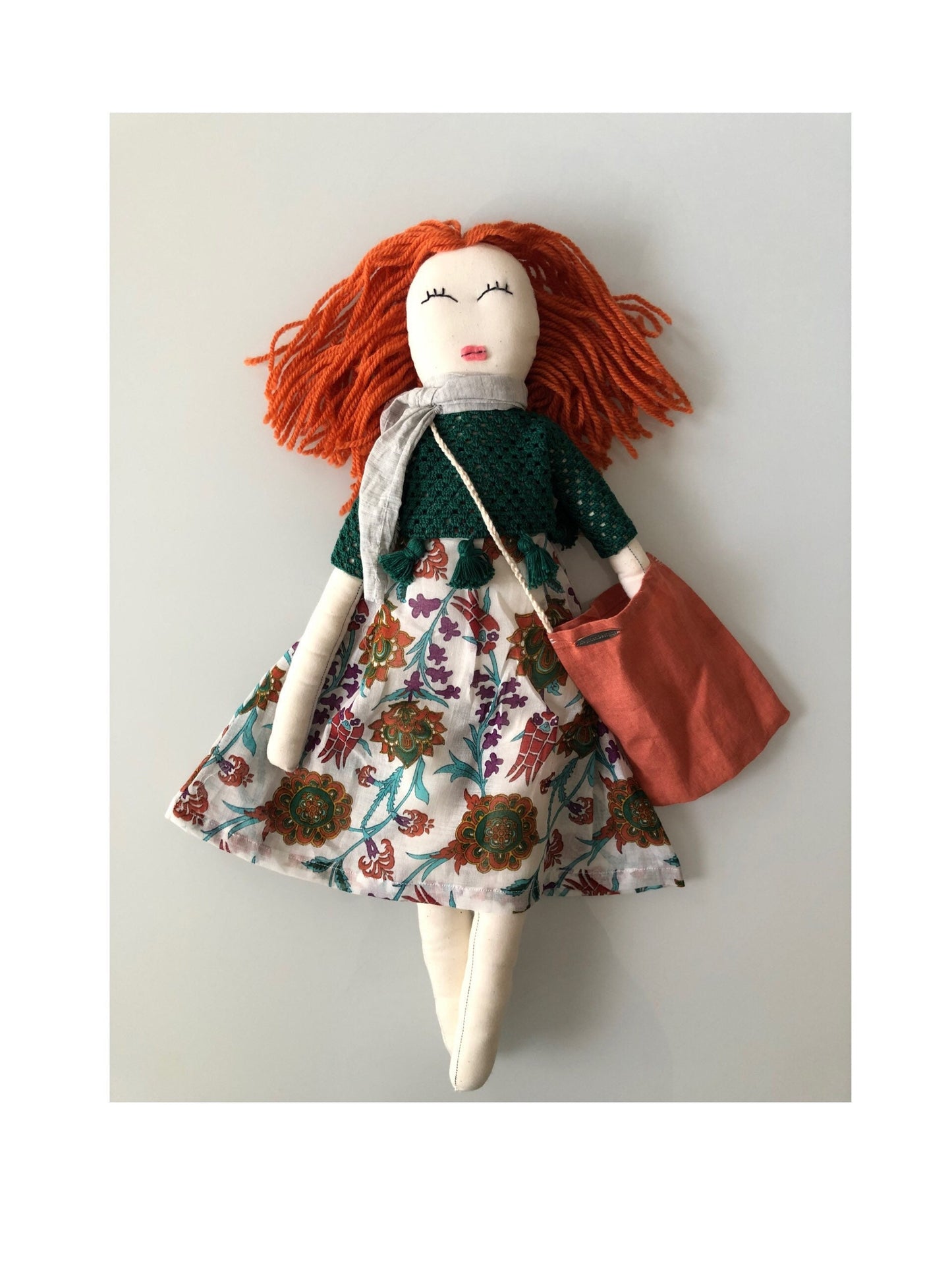 Red hair 22 inches Original Design Rag Doll