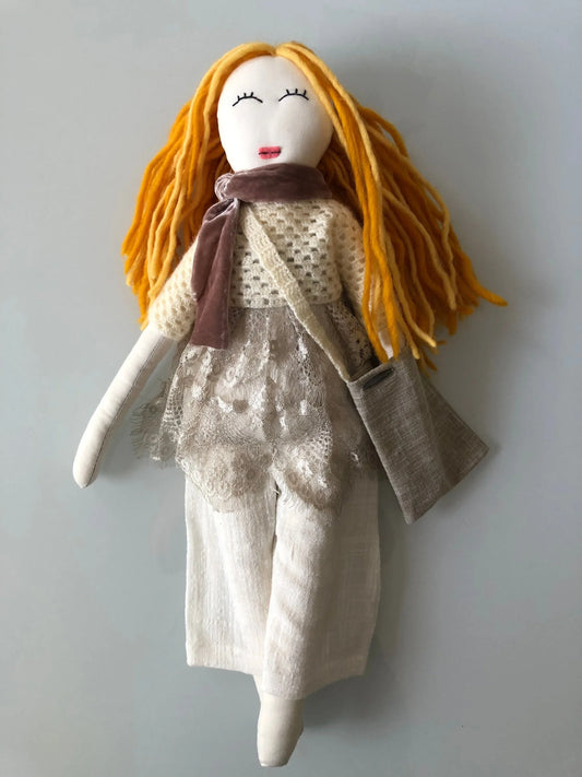 Blond Hair One of a Kind Heirloom Doll - NagihanDesigns