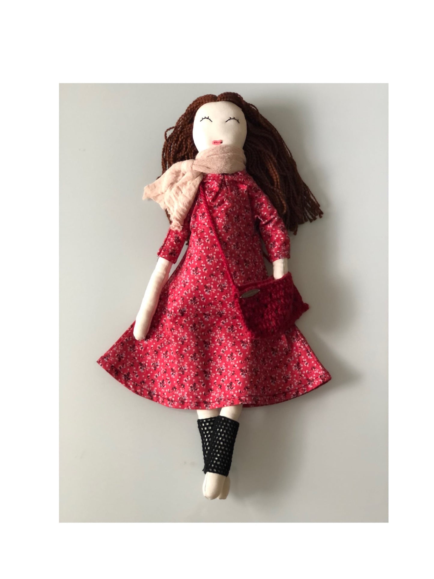 Red Dress Handmade Doll