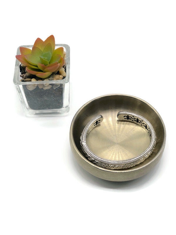 Vintage Look Metal Ring Dish, College Dorm Gift, Housewarming Gift, Bridesmaid Gift, Small Gift, Stocking Stuffers, Add on for Gift Box