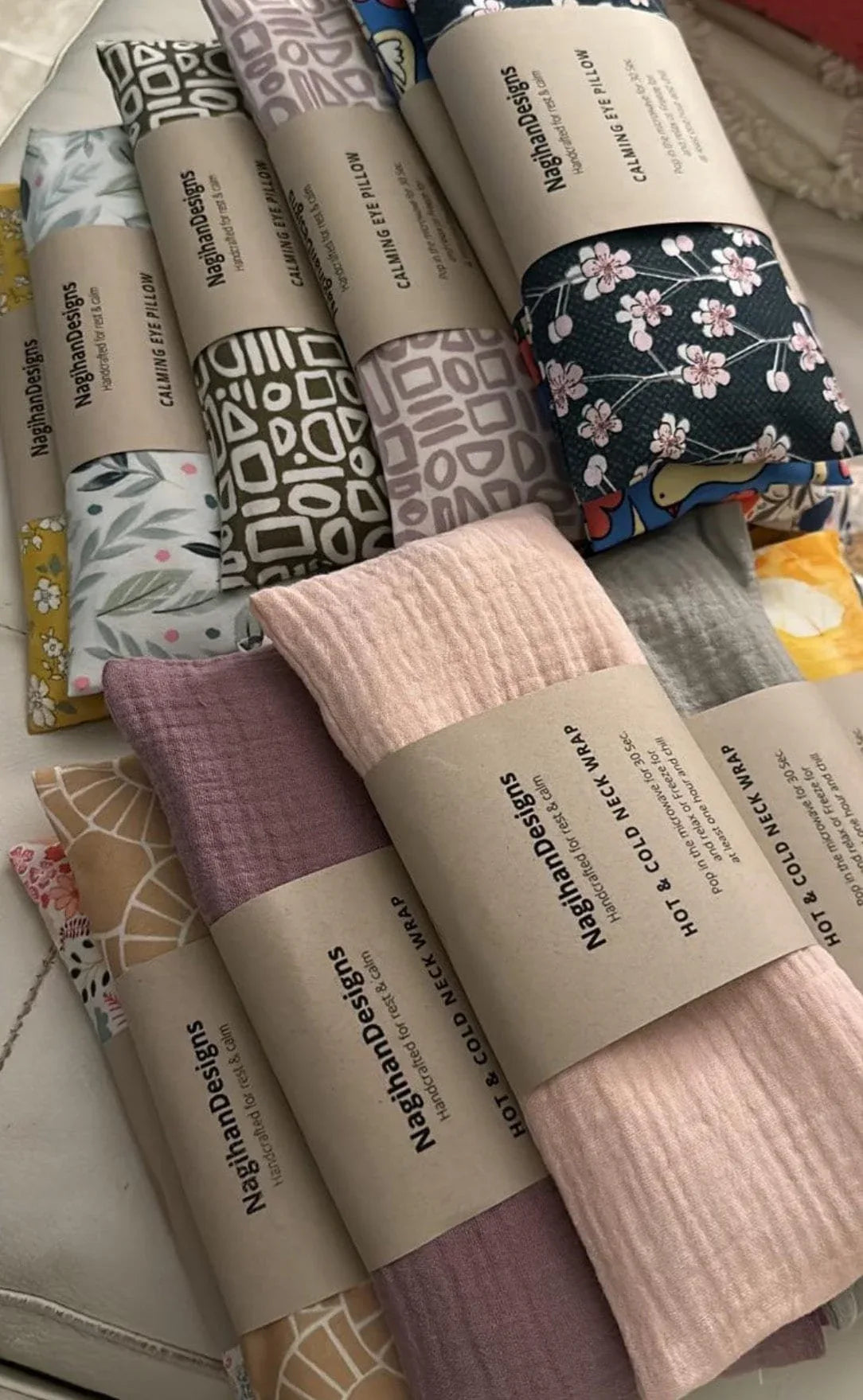 Flaxseed Eye Pillows Aromatherapy - NagihanDesigns