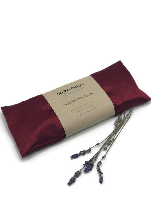 Satin Lavender Calming Flaxseed Eye Pillow