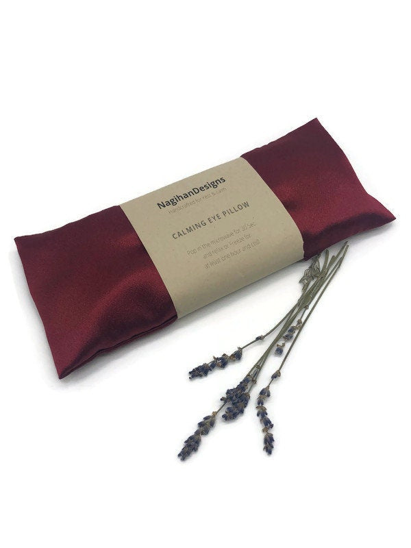 Satin Lavender Calming Flaxseed Eye Pillow