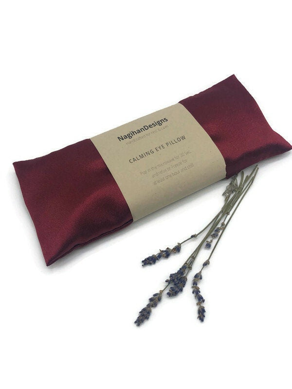 Satin Lavender Calming Flaxseed Eye Pillow