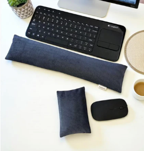 Handmade Flaxseed Keyboard & Mouse Wrist Rest Set