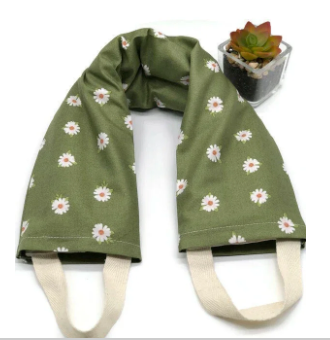 Flaxseed Neck Wrap – Olive Green Daisy Cotton