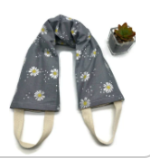 Flaxseed Neck Wrap – Grey Daisy Cotton