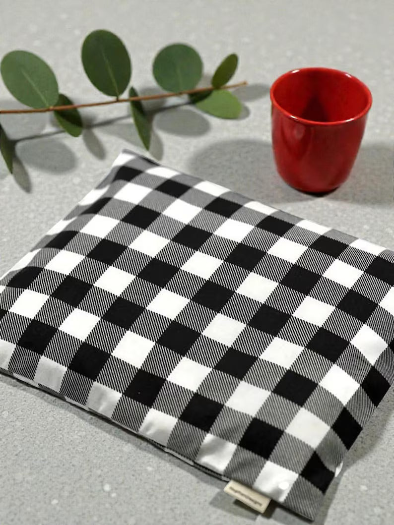 Washable Cotton Corn, Flaxseed, Cherry Pit Bag Heating Pad – Large 9” x 11” Reusable Hot & Cold Pack - NagihanDesigns