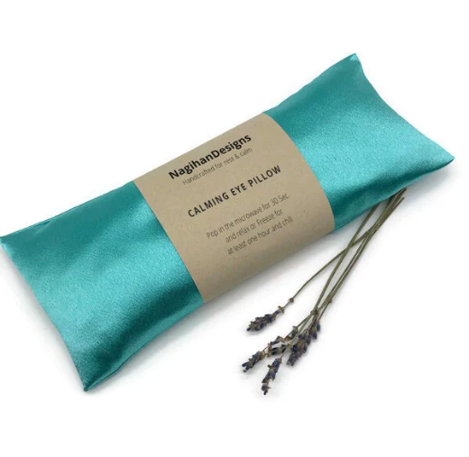 green-satin-flaxseed-eye-pillow