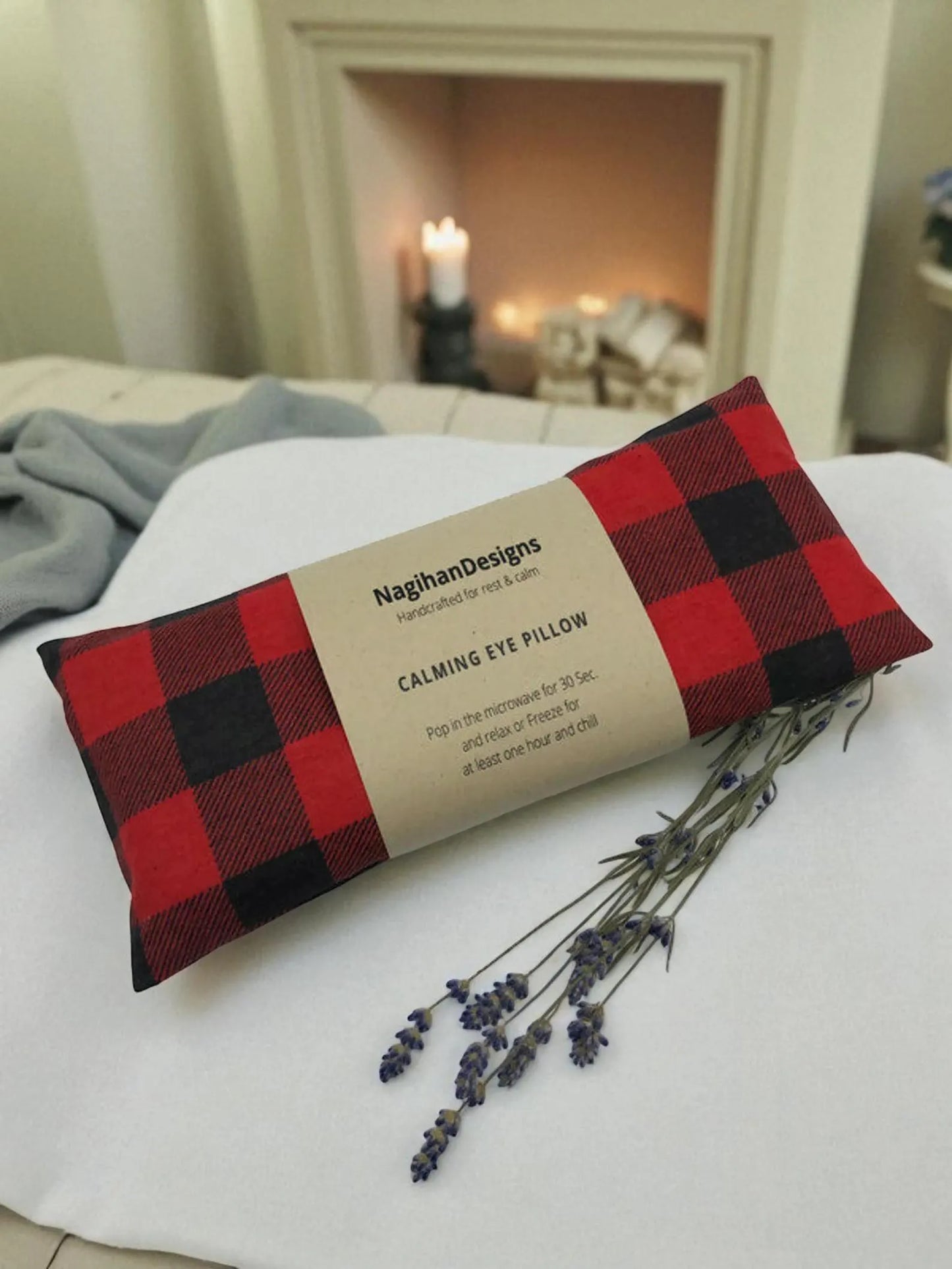 Eye Pillow – Red Buffalo Plaid Flannel | Choose Your Filling