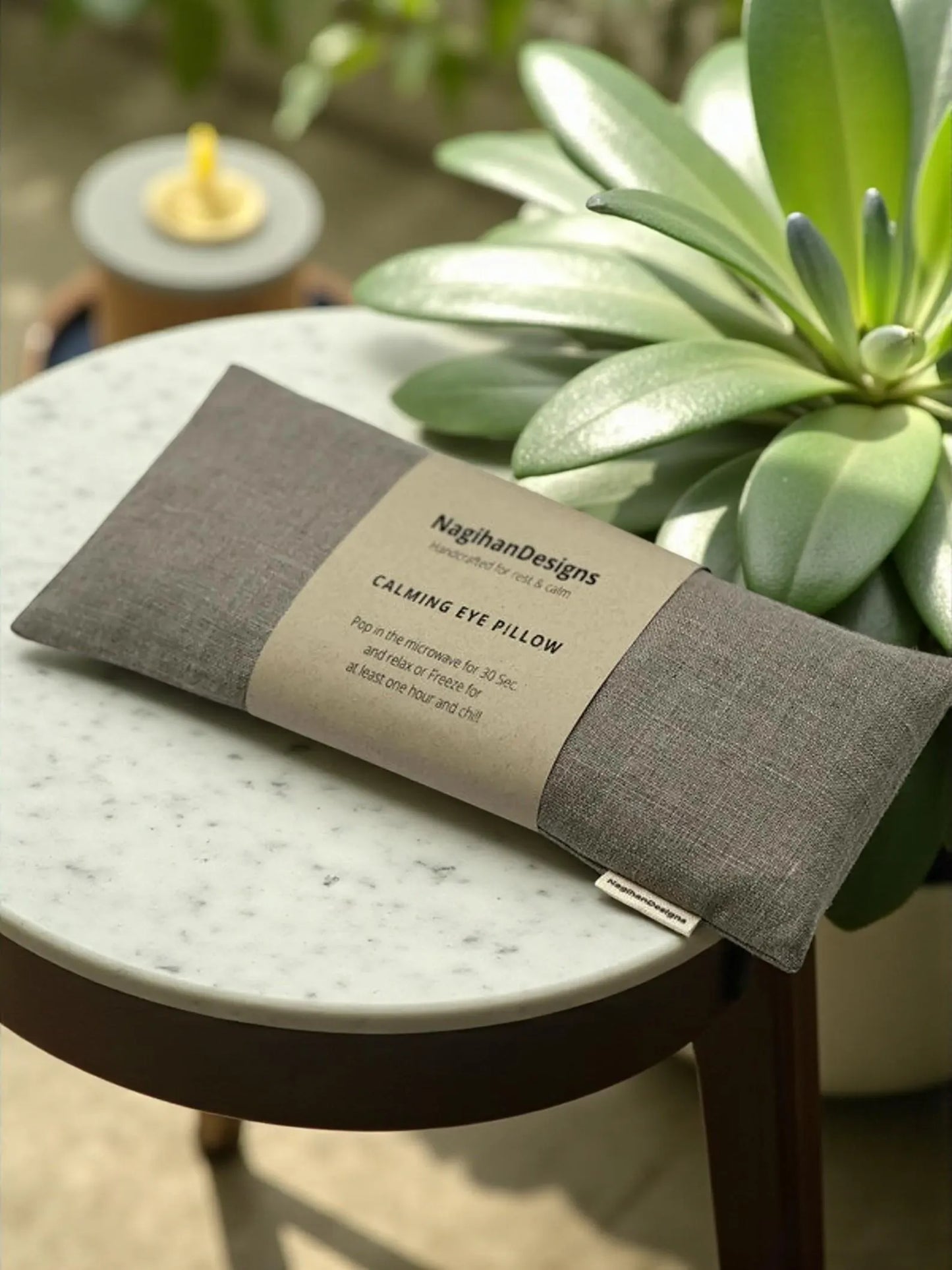 Eye Pillow – Grey Linen | Choose Your Filling