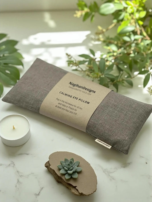 Flaxseed Eye Pillow – Grey Linen