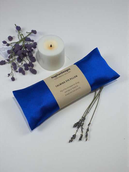 Flaxseed Eye Pillow – Royal Blue Satin