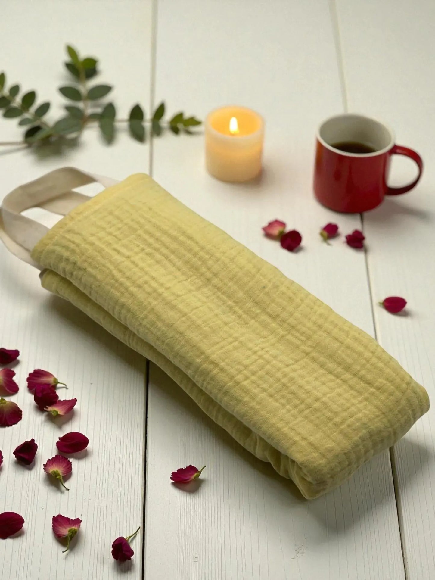 Flaxseed Neck Wrap – Soft Yellow Quilted Cotton