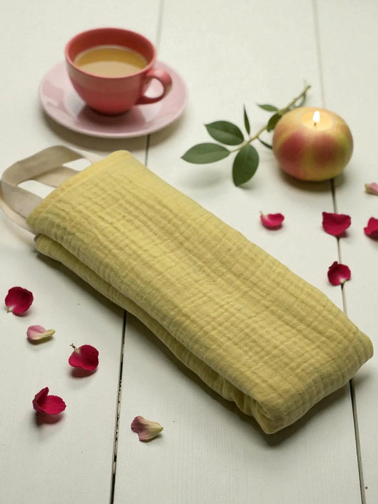 Flaxseed Neck Wrap – Soft Yellow Quilted Cotton