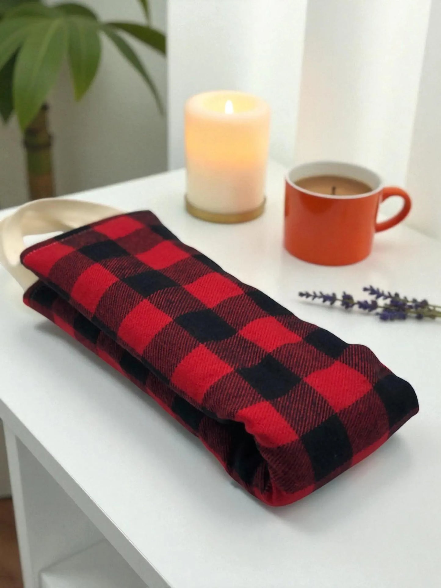 Flaxseed Neck Wrap – Red Buffalo Plaid Flannel