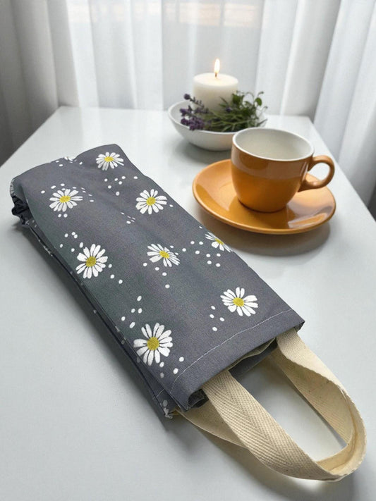 Flaxseed Neck Wrap – Grey Daisy Cotton
