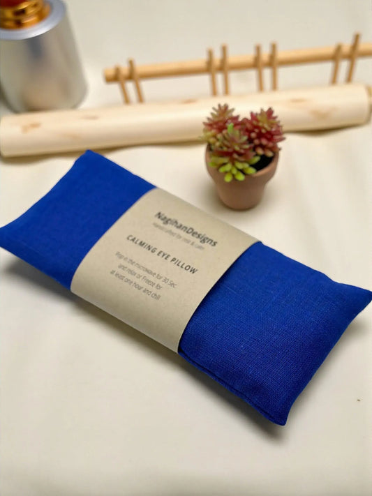 Eye Pillow – Royal Blue Linen | Choose Your Filling