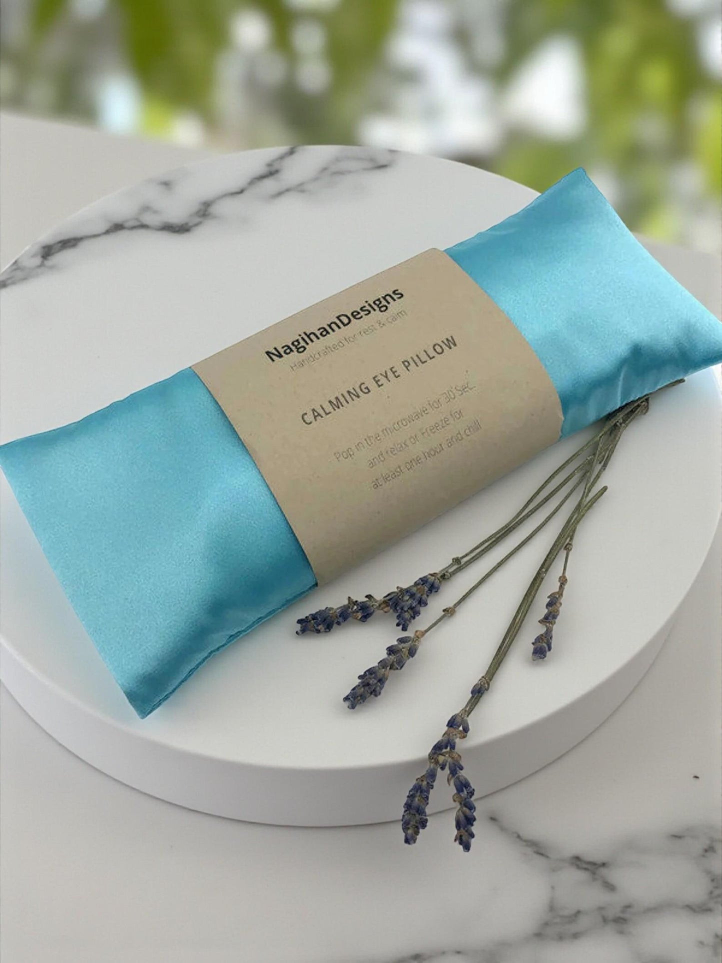 Eye Pillow – Turquoise Satin | Choose Your Filling