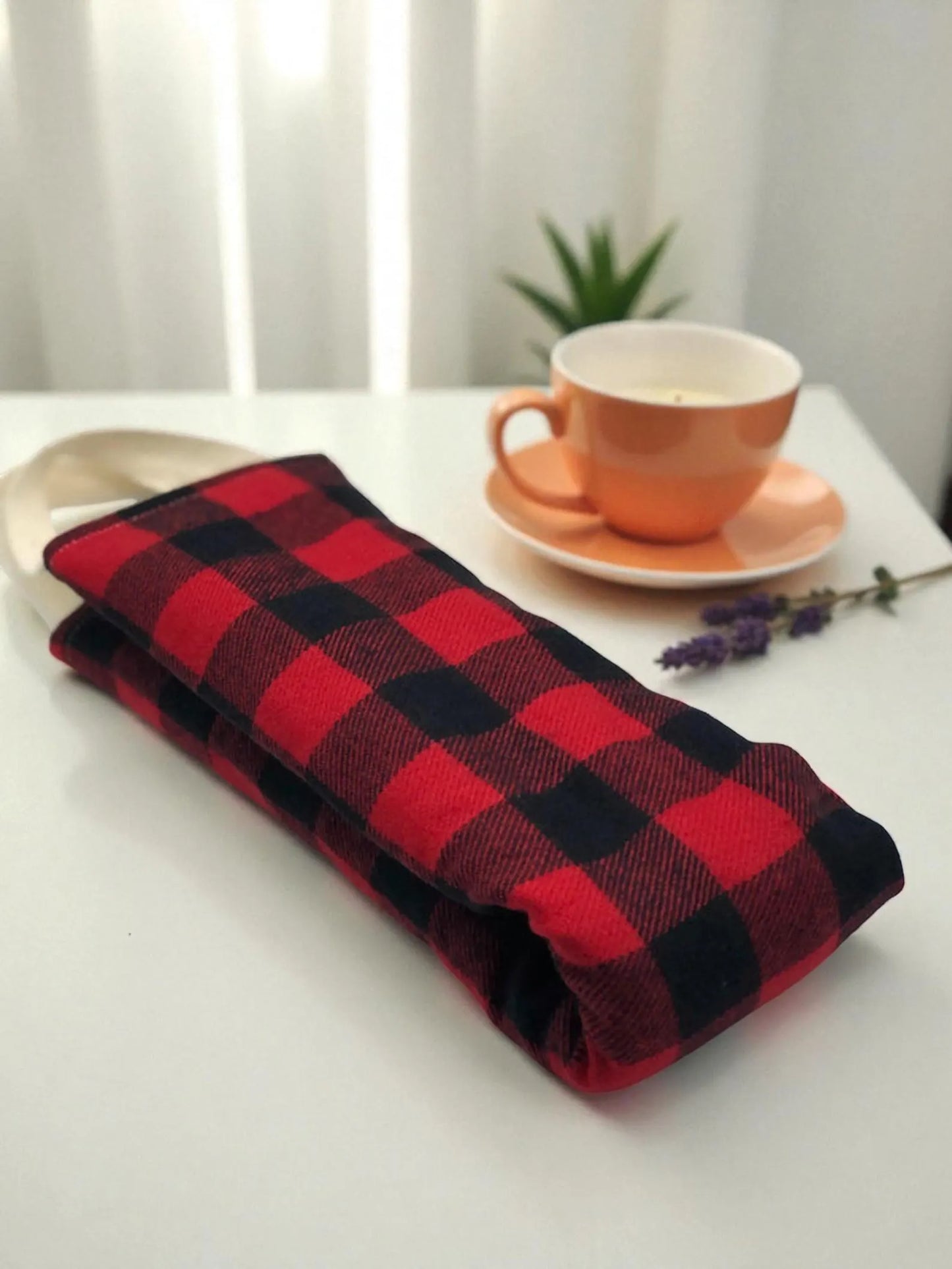 Flaxseed Neck Wrap – Red Buffalo Plaid Flannel