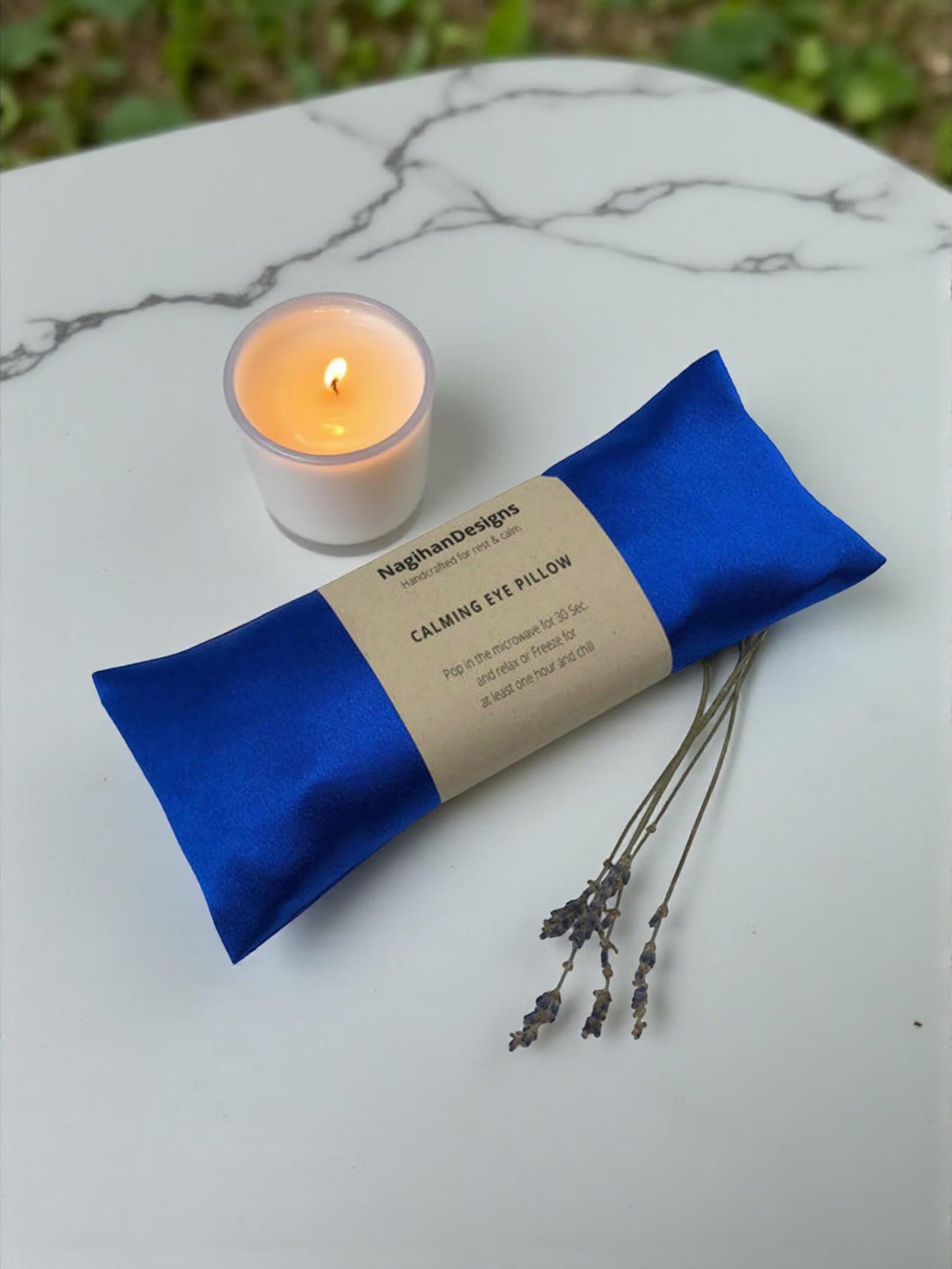 Eye Pillow – Royal Blue Satin | Choose Your Filling