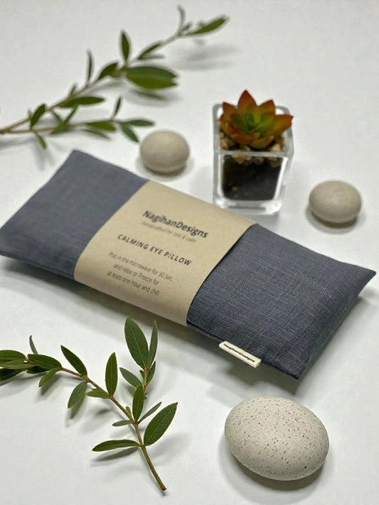 Eye Pillow – Dolphin Gray Linen | Choose Your Filling