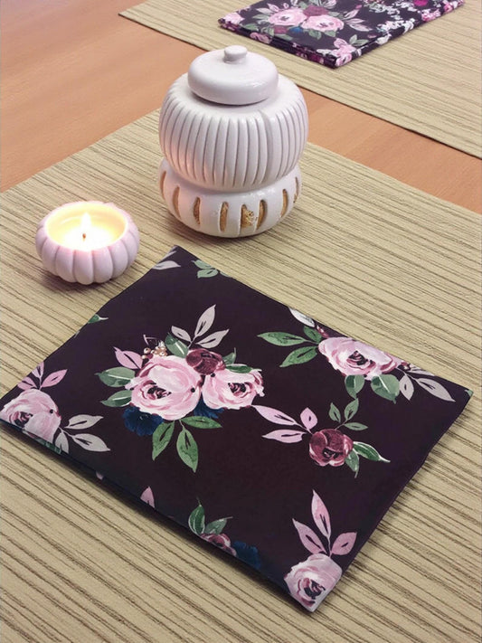 Heating & Cooling Pad – Plum Mauve Rose Cotton, 7×9"