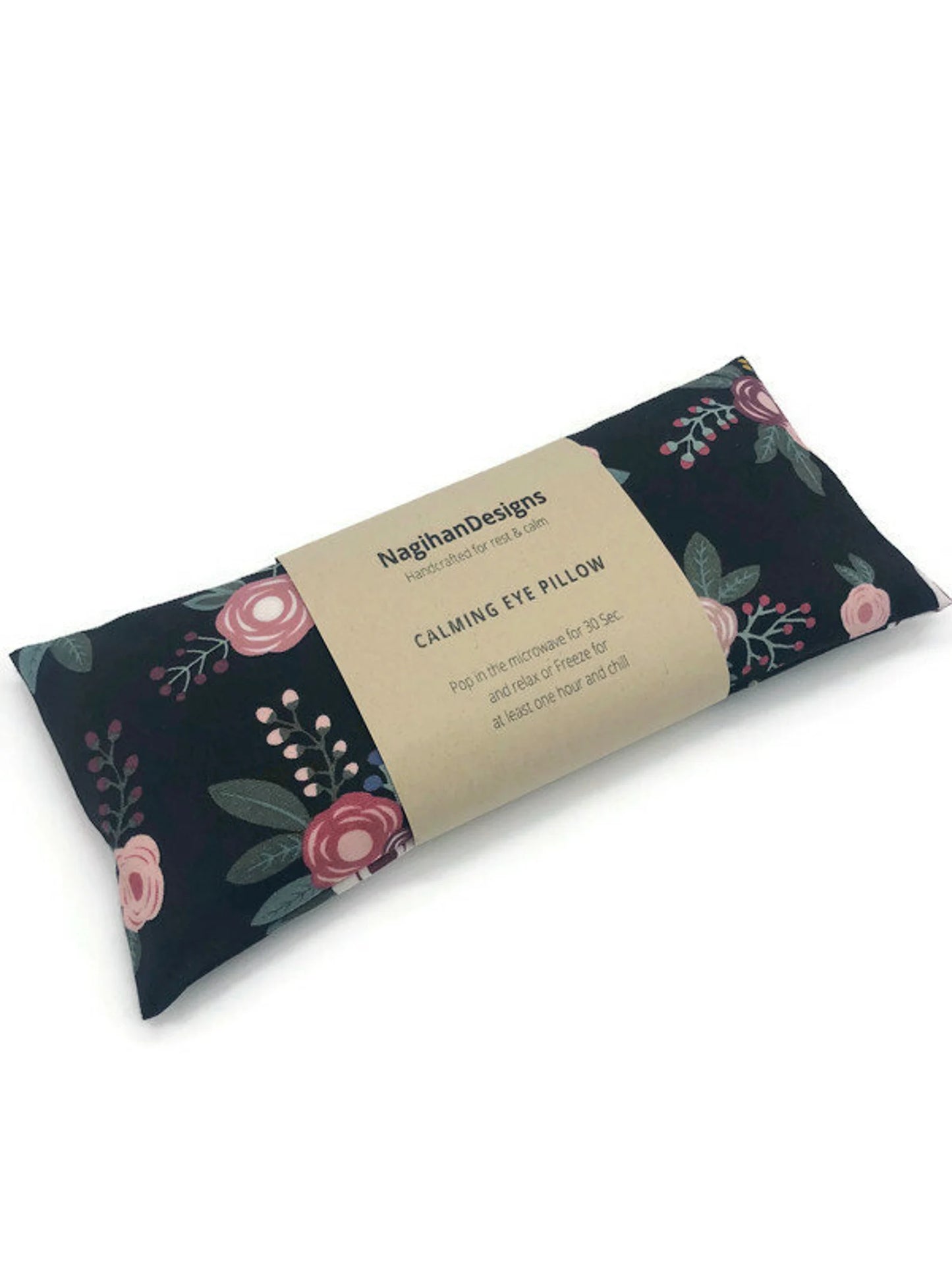 Eye Pillow – Dark Floral Cotton | Choose Your Filling