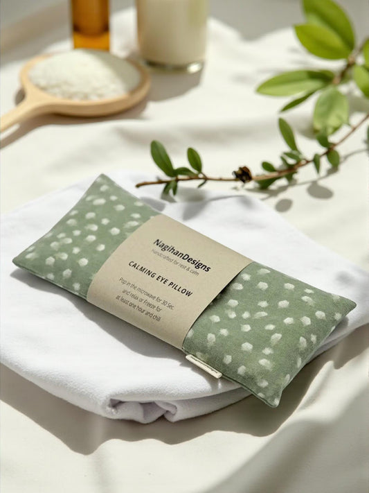 Eye Pillow – Sage Green Speckle Cotton | Choose Your Filling