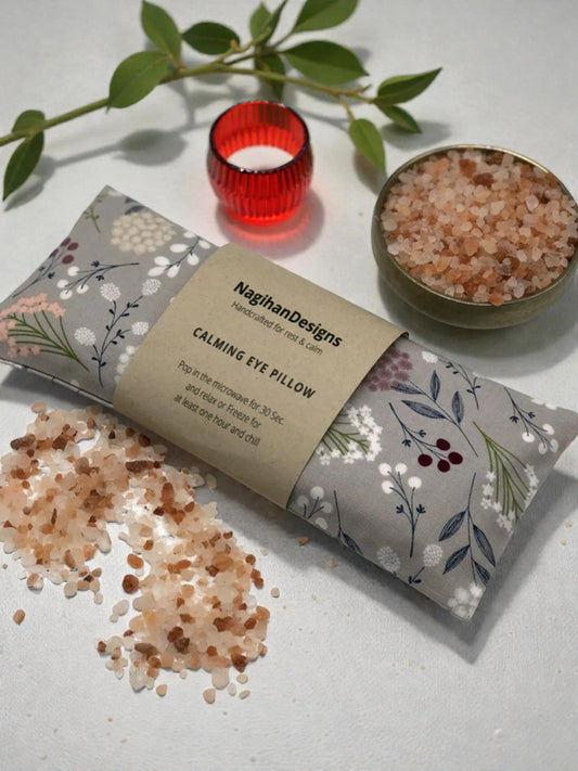Himalayan Salt Eye Pillow – Grey Botanical Cotton