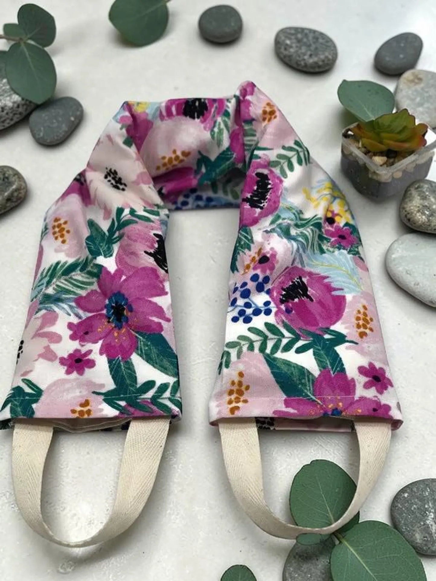 Flaxseed Neck Wrap – Purple Floral Cotton