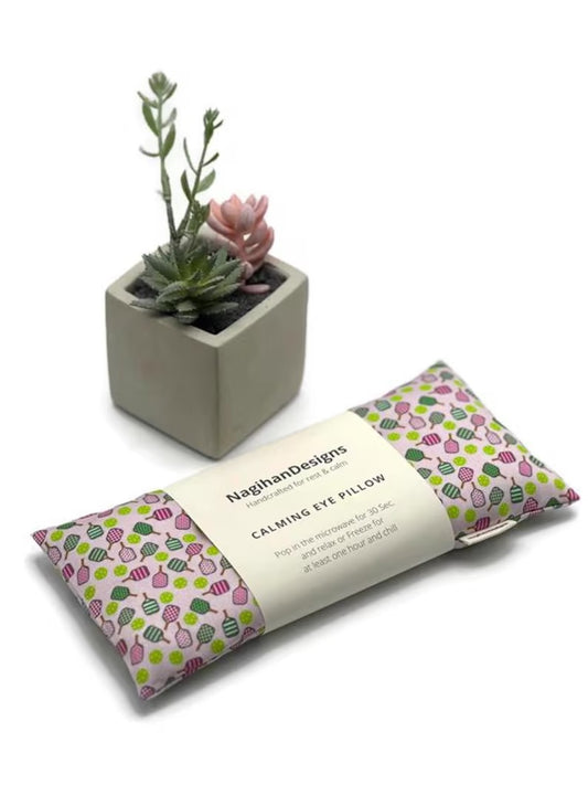 Eye Pillow – Pink Pickleball Cotton | Choose Your Filling