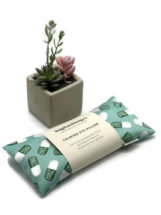 Eye Pillow – Sage Green Chill Pill Cotton | Choose Your Filling