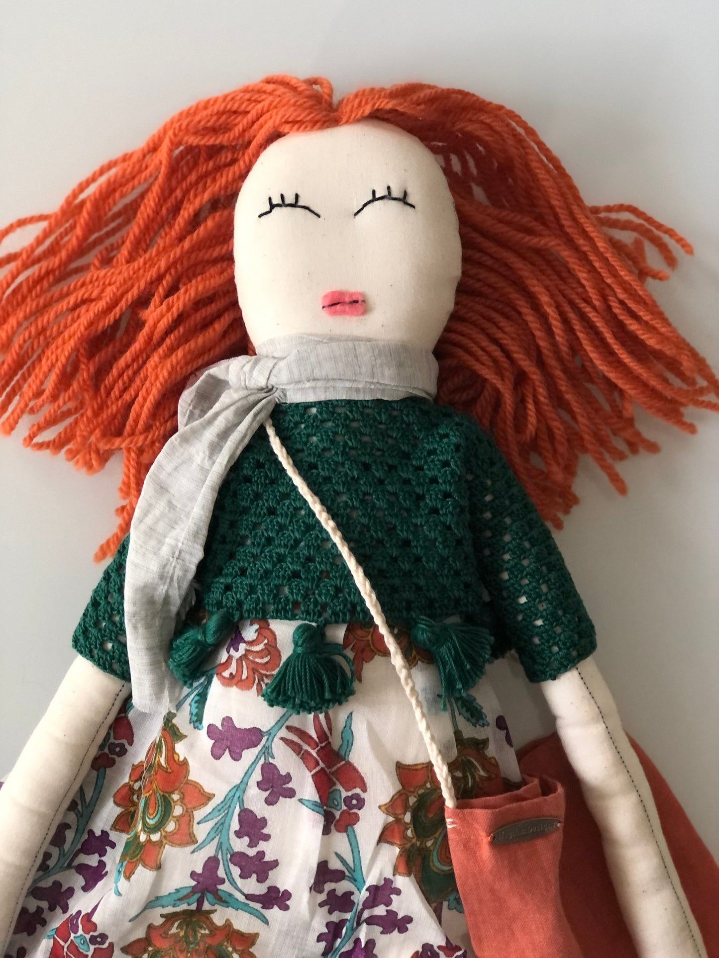 Red hair 22 inches Original Design Rag Doll